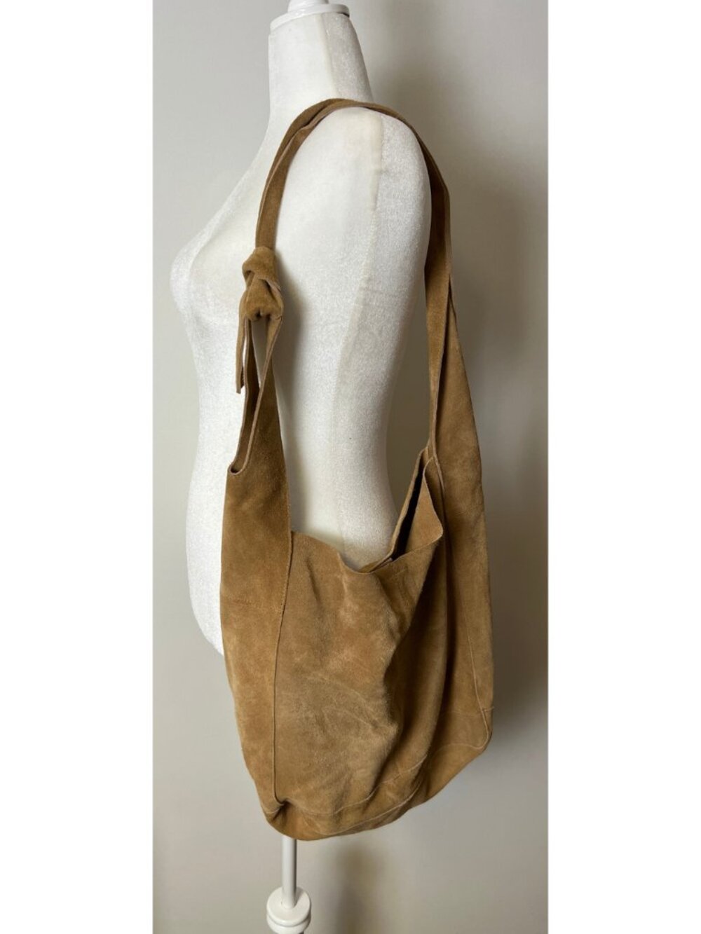 Free People Jessa Suede Carryall Bag | Tan Leather Tote
